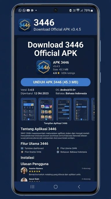 Tampilan halaman APK 3446