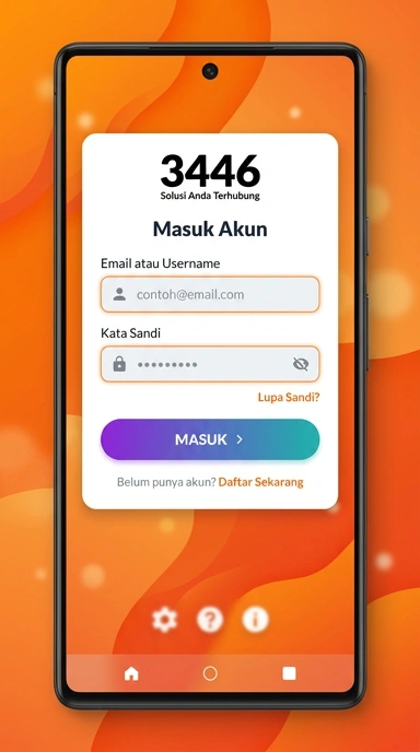 Tampilan halaman login 3446