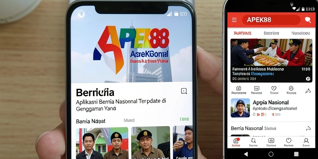 Antarmuka APEK88 yang simpel dan informatif untuk Berita Nasional.