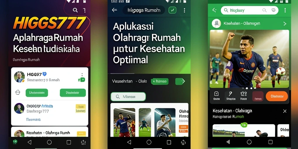 Antarmuka HIGGS777 yang bersih dan fungsional untuk olahraga rumah.