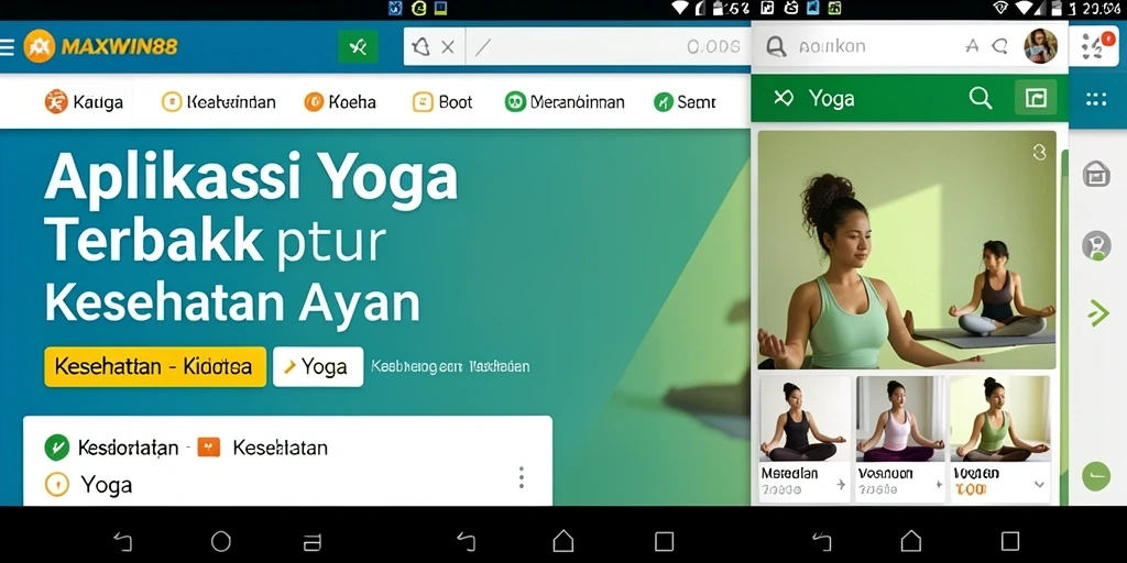 Antarmuka pengguna <strong>MAXWIN88</strong> yang menarik dan mudah digunakan untuk latihan Yoga.