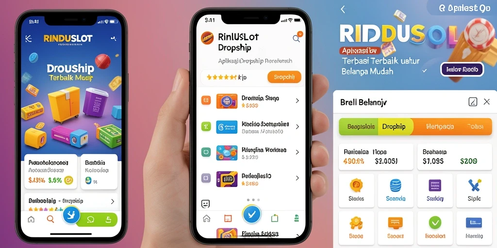 Tampilan antarmuka RINDUSLOT yang user-friendly untuk dropshipping.