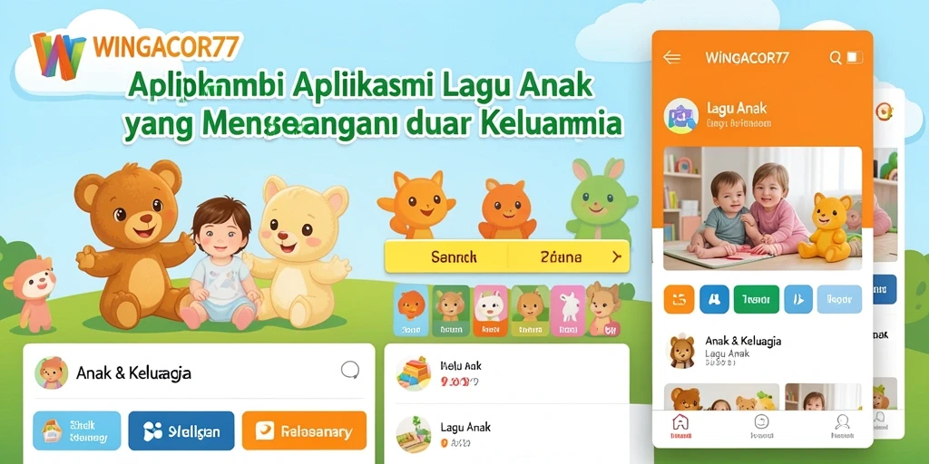 Antarmuka WINGACOR77 yang ceria dan ramah anak.