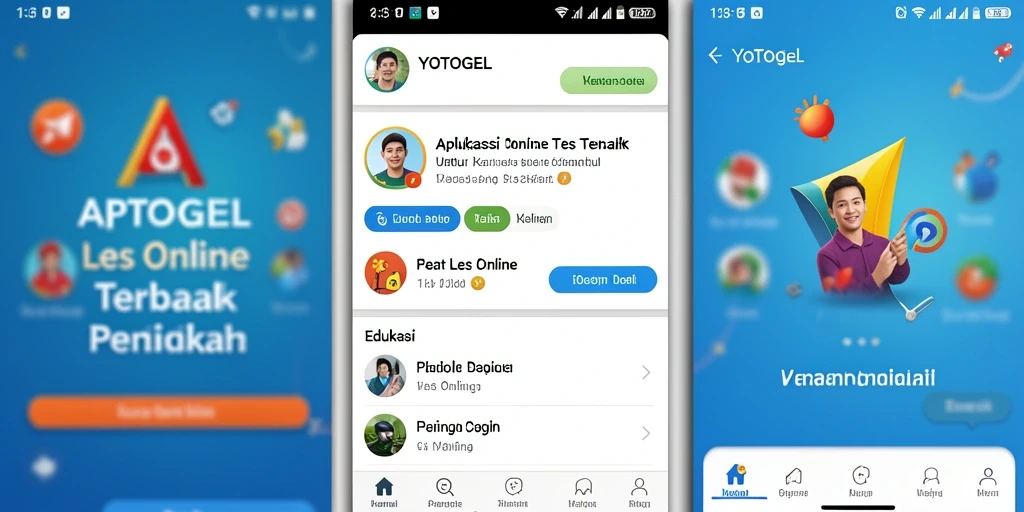 Tampilan antarmuka aplikasi YOTOGEL yang user-friendly dan interaktif.